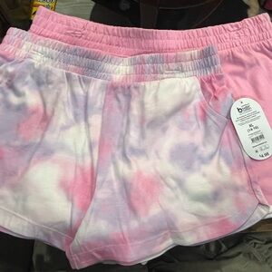 2-Pack Wonder Nation Girls Small 6/6x Short Sleeve Tops Orange White Rainbows